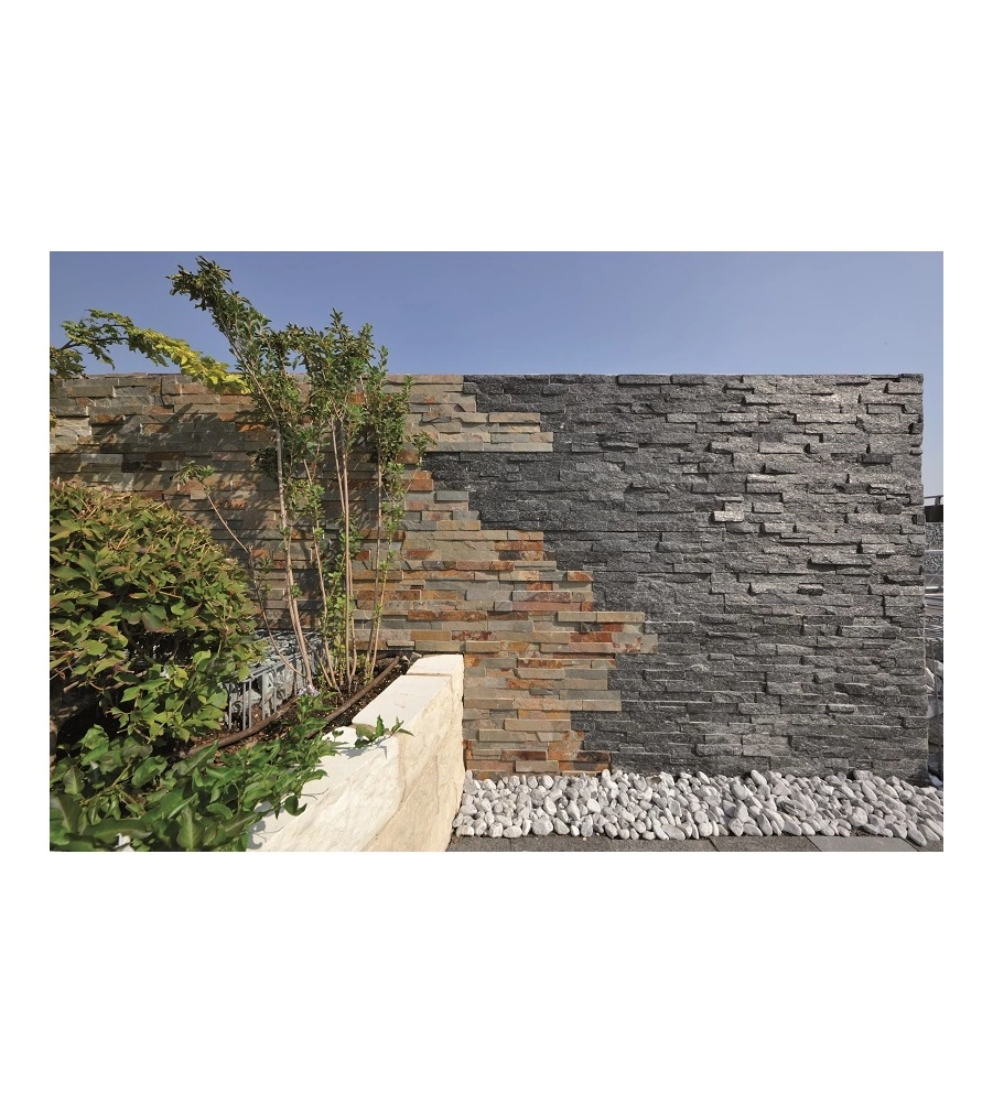 RIVESTIMENTO "NATURAL PANEL" IN ARDESIA MULTICOLOR - PANNELLO 15X60 CM.